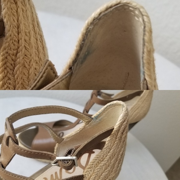 Sam Edelman leather open toe wedges size 7.5 - Picture 7 of 7